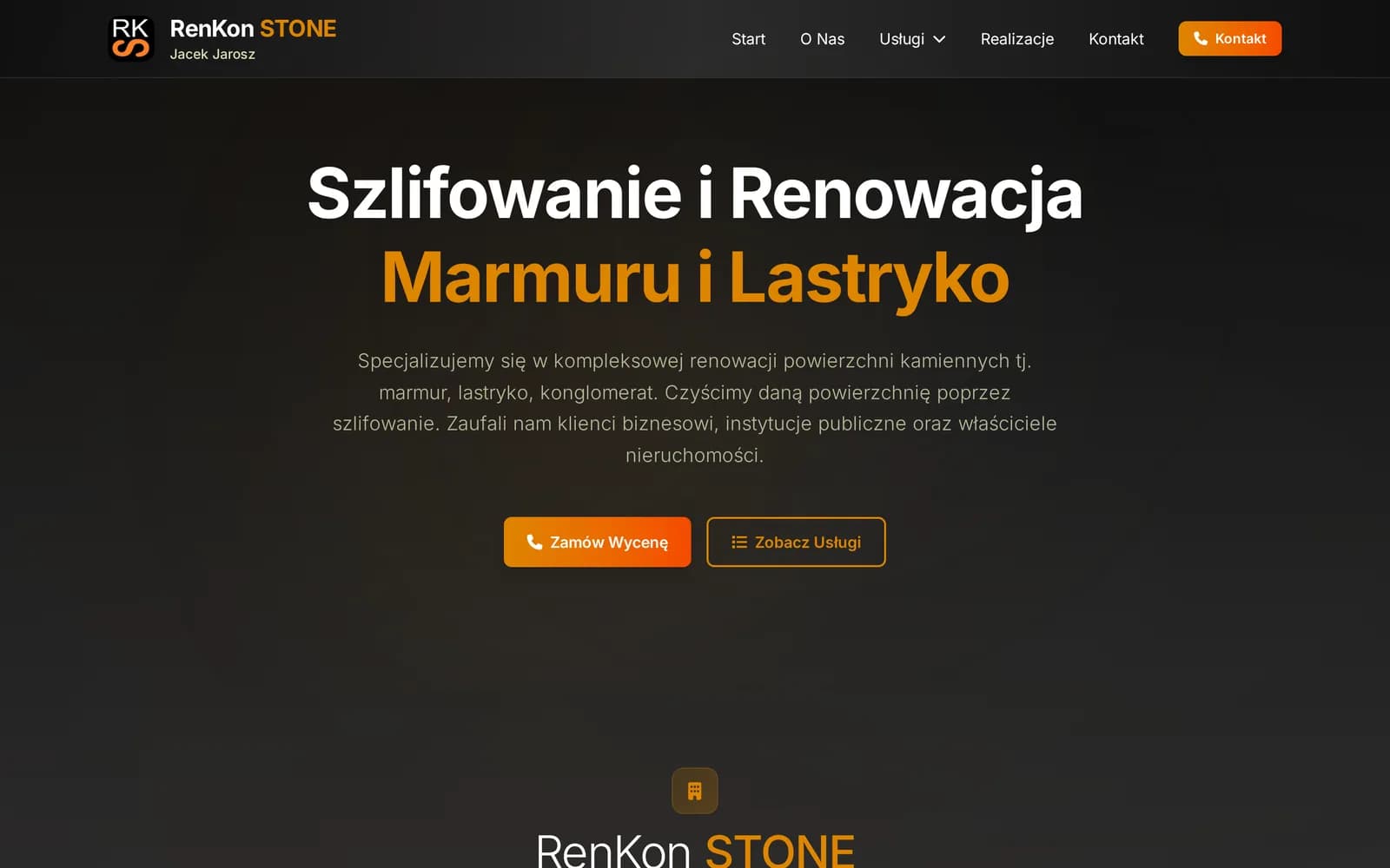 RenKon Stone — podgląd strony